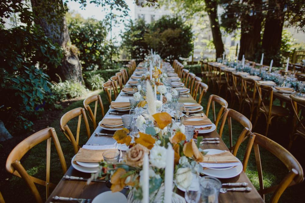 Wine Country Wedding Farm Tablescape Florals Linens